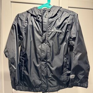 Columbia black rain jacket wind breaker kids size XXS 4-5